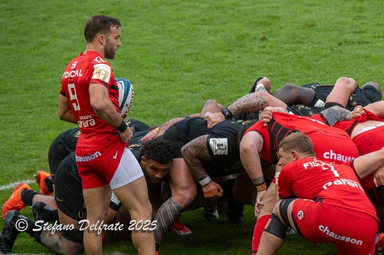 Mêlée entre le RCT et le Stade Toulousain, avril 2025